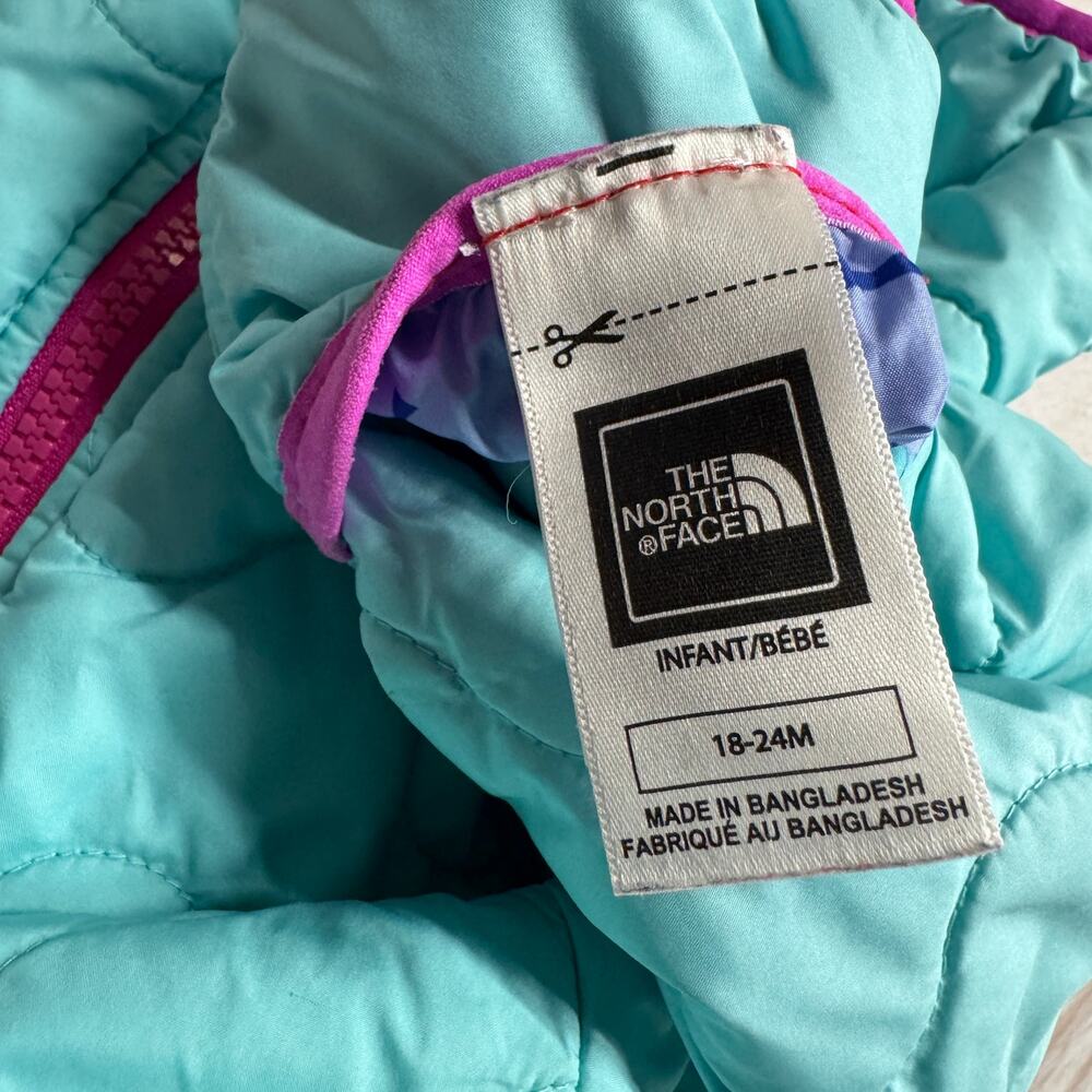 The North Face Baby Girls 18-24M Reversible Perrito Insulated Hooded Jacket - Picture 7 of 7